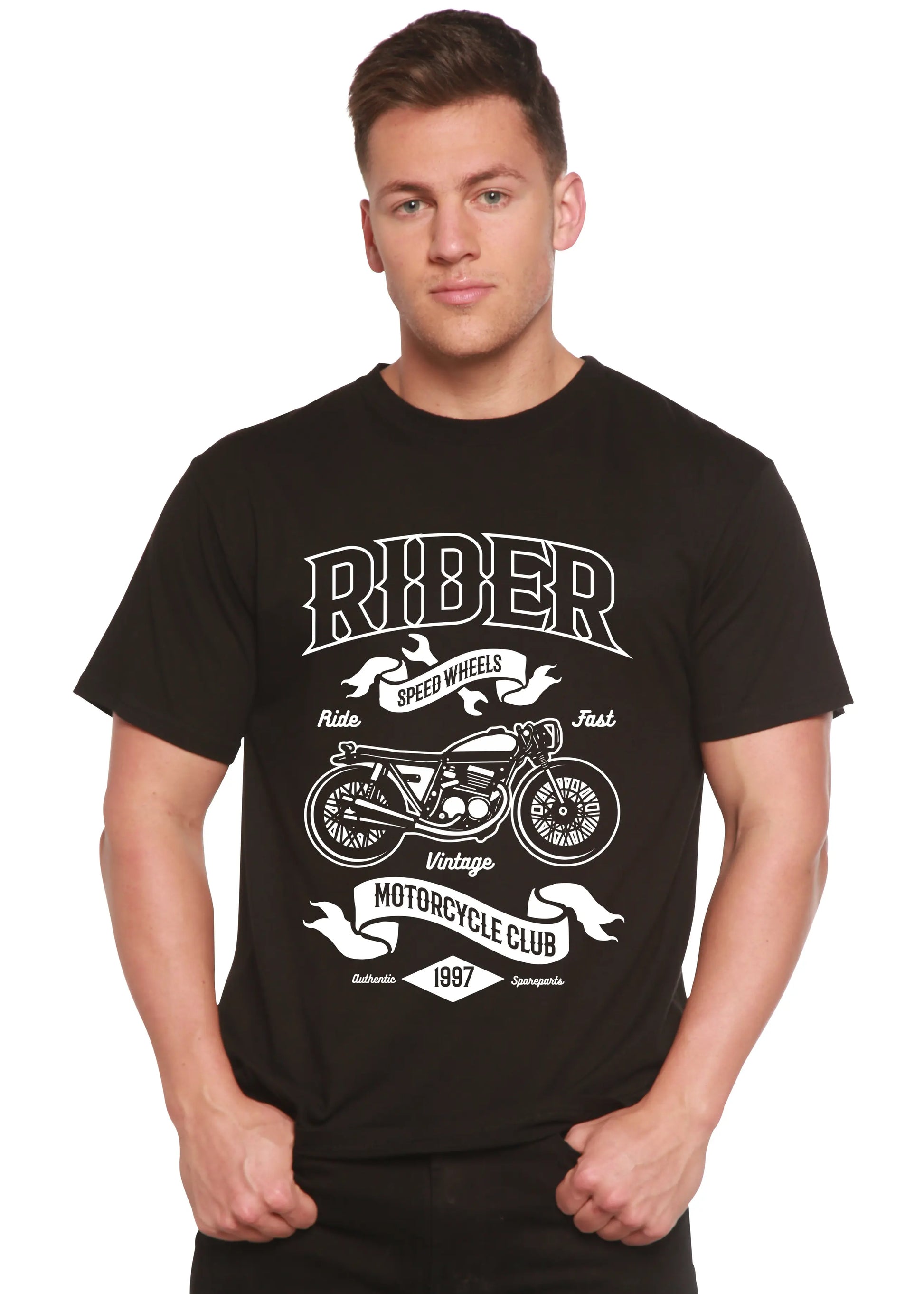 Rider Spun Bamboo® Men's Bamboo Viscose/Organic Cotton Short Sleeve Graphic T-Shirt Spun Bamboo