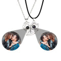 matching couples necklaces for Projection Photo Heart Magnetic Necklace nowadaysfashion