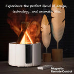 Simulated Flame Aroma Diffuser with Humidifier and Cool Mist Blade & Thread