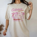1pcs WHITE Tees Summer Casual Oversized Tee Best Surfing Santa Monica California Womens Retro Style nowadaysfashion