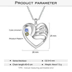 2-5 Names Customized Birthstone Fashion Memorial Heart Necklace nowadaysfashion