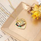 2-5 Names Customized Birthstone Fashion Memorial Heart Necklace nowadaysfashion