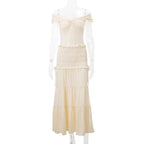 2 Piece Set Women Vacation Ruffle Beach Holiday Outfits nowadaysfashion