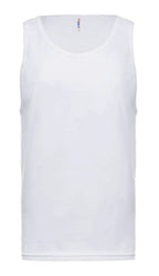 White men's Tank Top 2007 by SpectraUSA with a sleeveless fit and simple design, front view image.