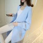2021 Long Cardigan Women Sweater Autumn Winter Bat Sleeve Knitted Sweater nowadaysfashion