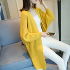 2021 Long Cardigan Women Sweater Autumn Winter Bat Sleeve Knitted Sweater nowadaysfashion