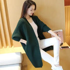 2021 Long Cardigan Women Sweater Autumn Winter Bat Sleeve Knitted Sweater nowadaysfashion