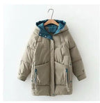 2021 Thick Hooded Down Coat Women Winter Jacket Cotton Long Warm Padded Parka nowadaysfashion