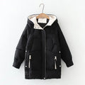 2021 Thick Hooded Down Coat Women Winter Jacket Cotton Long Warm Padded Parka nowadaysfashion