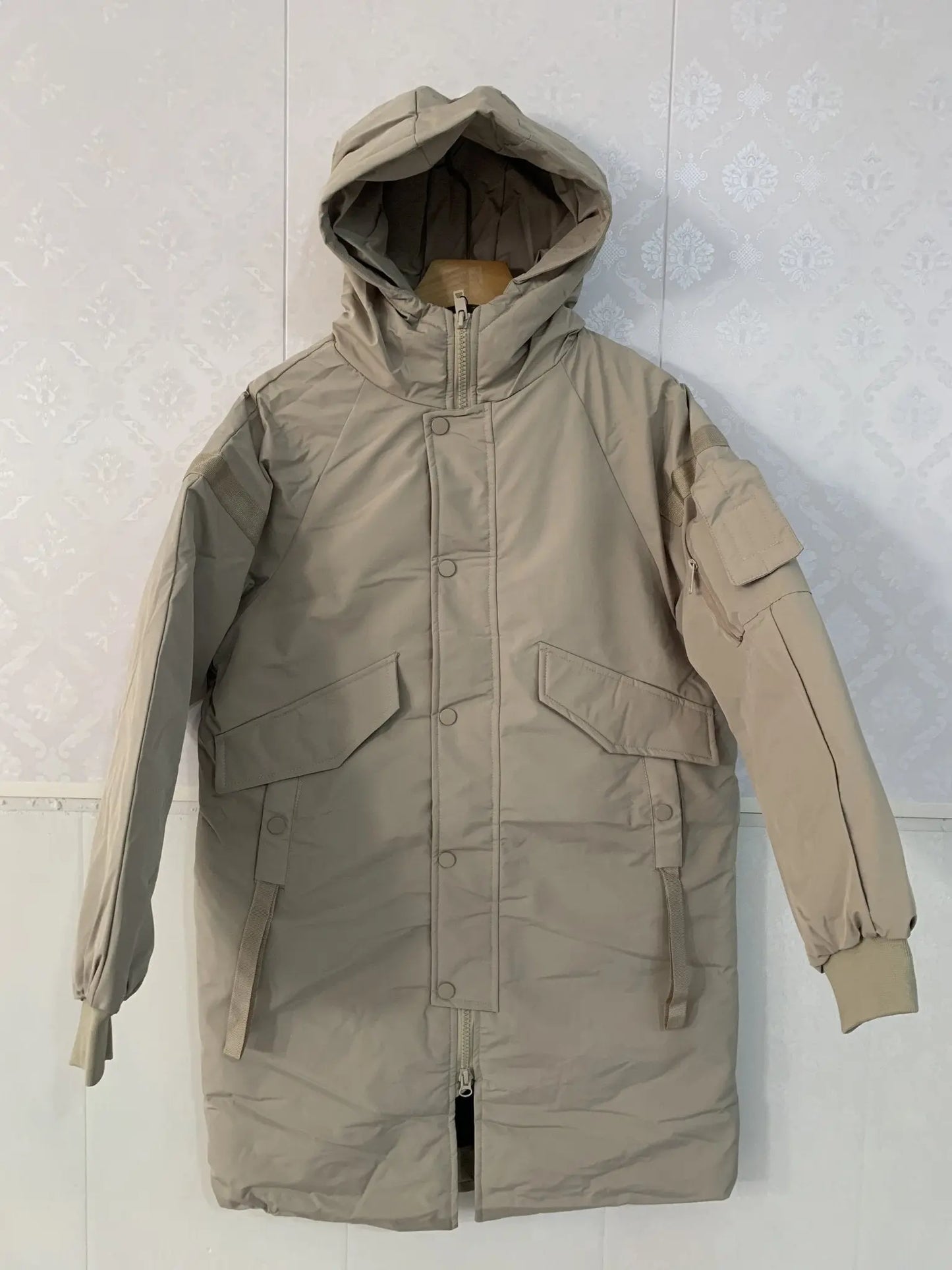 2021 Winter Thick Jacket Solid Ladies Long Coats with Zippers Hooded Single Breasted Parkas - Blade & Thread