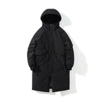 2021 Winter Thick Jacket Solid Ladies Long Coats with  Zippers Hooded Single Breasted Parkas nowadaysfashion