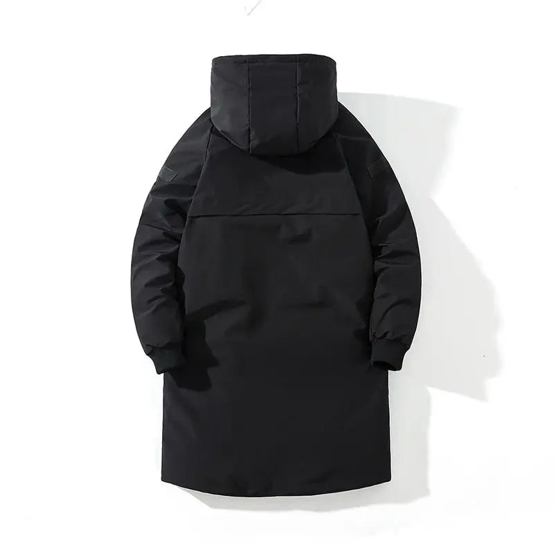 2021 Winter Thick Jacket Solid Ladies Long Coats with  Zippers Hooded Single Breasted Parkas nowadaysfashion