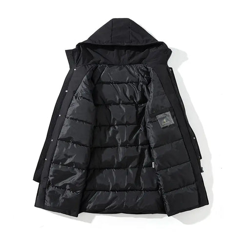 2021 Winter Thick Jacket Solid Ladies Long Coats with  Zippers Hooded Single Breasted Parkas nowadaysfashion