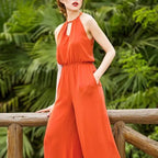 2022 Beach Style Jumpsuit for Women Summer Chiffon Bohemian Full Length Party Rompers nowadaysfashion