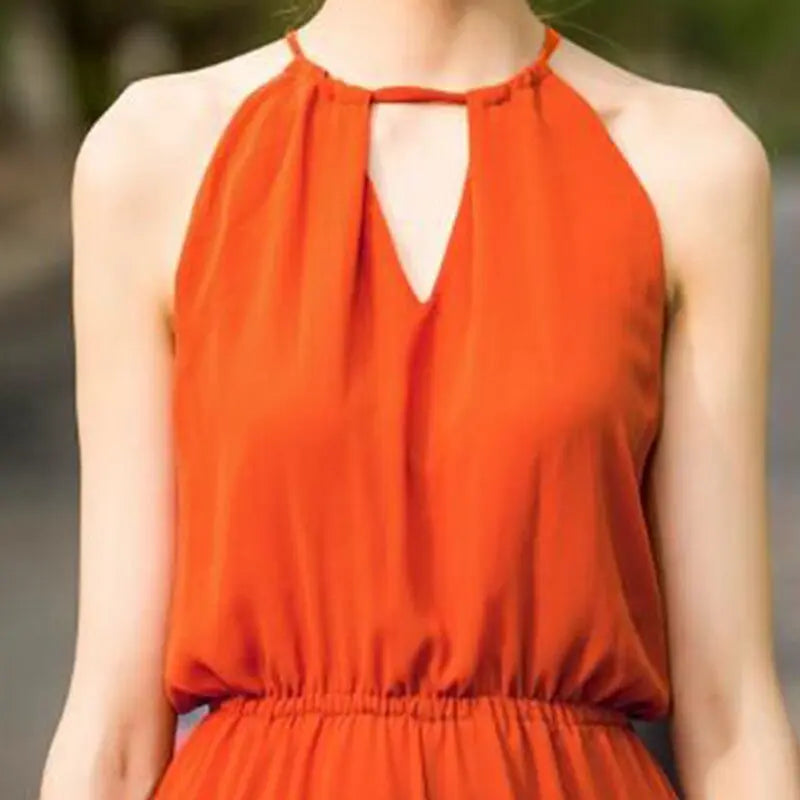 2022 Beach Style Jumpsuit for Women Summer Chiffon Bohemian Full Length Party Rompers - Blade & Thread