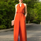 2022 Beach Style Jumpsuit for Women Summer Chiffon Bohemian Full Length Party Rompers nowadaysfashion