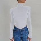 2022 Jumpsuits Women Rompers Sexy Club Hollow Out Backless Bodysuits Casual Long Sleeve Solid Slim nowadaysfashion