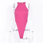 2022 Neon Green Red Orange Sexy Bodysuit Summer Clothes for Women Casual Streetwear Jumpsuits nowadaysfashion