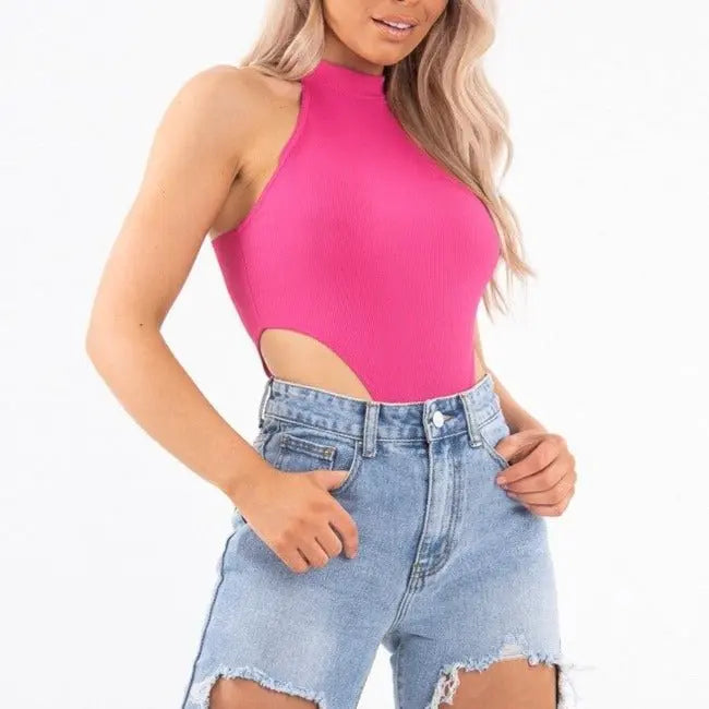 2022 Neon Green Red Orange Sexy Bodysuit Summer Clothes for Women Casual Streetwear Jumpsuits - Blade & Thread