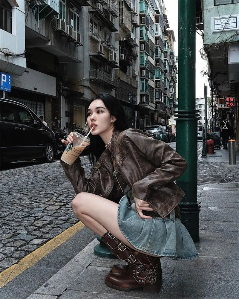 2023 summer detachable belt denim pleated bandeau denim dress - Blade & Thread
