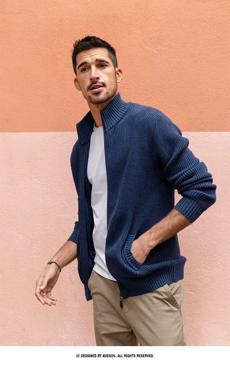 2024 half-high collar zipper sweater nowadaysfashion
