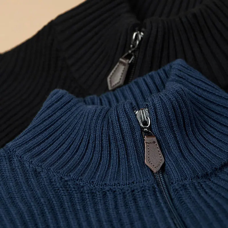 2024 half-high collar zipper sweater - Blade & Thread