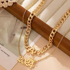 2024 number and letter two necklace set nowadaysfashion