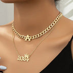 2024 number and letter two necklace set nowadaysfashion