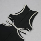2024 spring and summer waistless exquisite rhinestone flower dress nowadaysfashion
