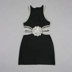 2024 spring and summer waistless exquisite rhinestone flower dress nowadaysfashion