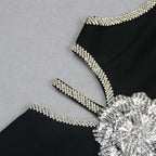 2024 spring and summer waistless exquisite rhinestone flower dress nowadaysfashion