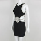 2024 spring and summer waistless exquisite rhinestone flower dress nowadaysfashion