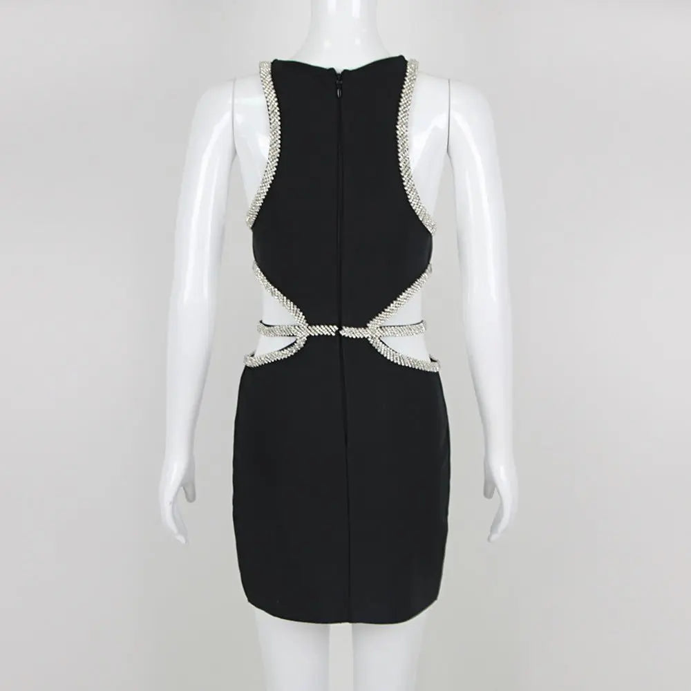 2024 spring and summer waistless exquisite rhinestone flower dress - Blade & Thread