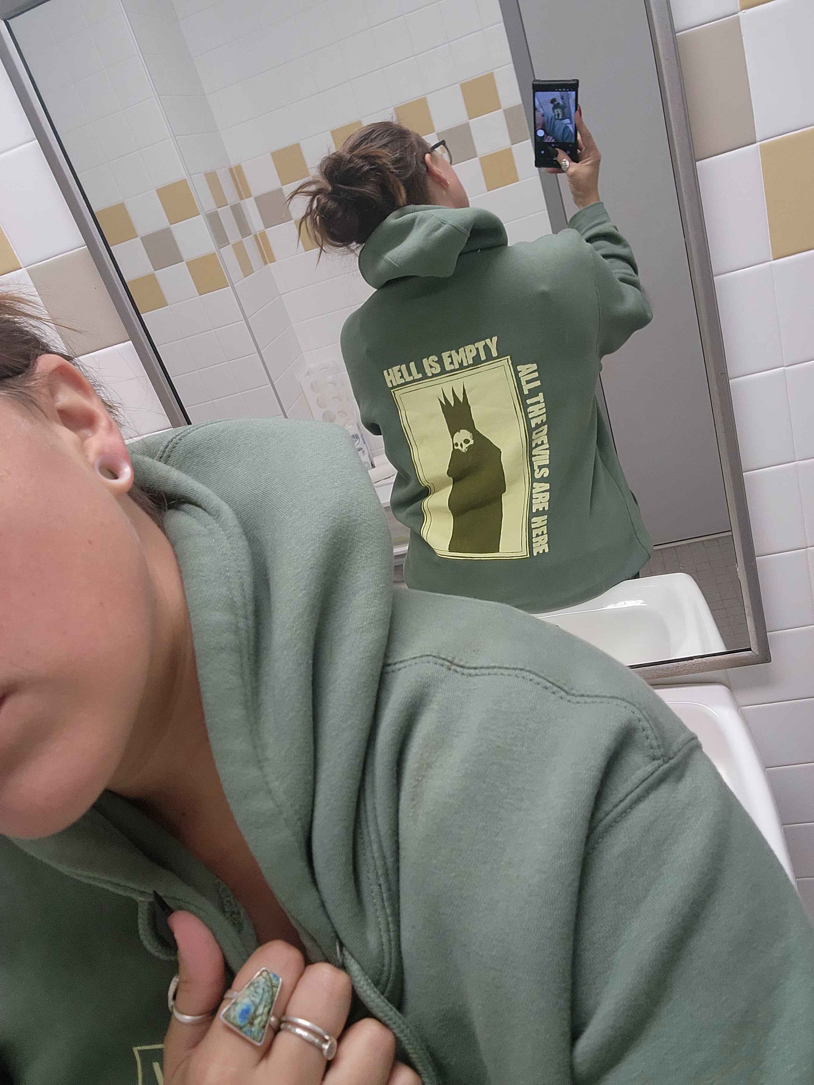 Hell is Empty Pullover Hoodie Sage Any Means Necessary Clothing