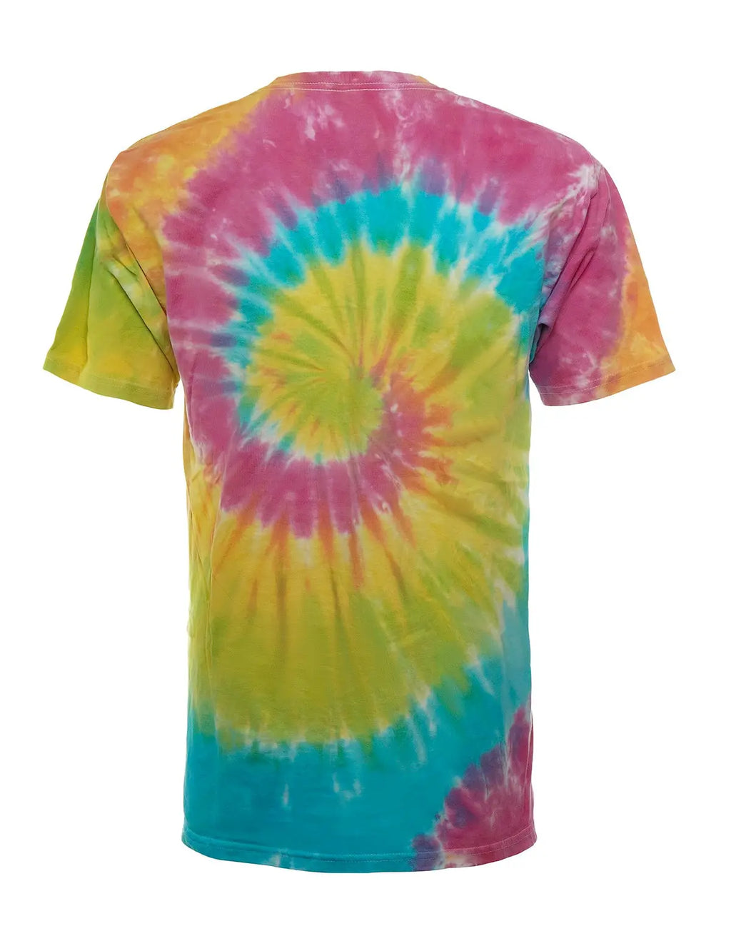SpectraUSA Classic Spiral Tie-Dye T-shirt featuring a vibrant spiral design on a casual tee.
