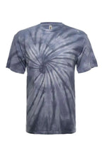 SpectraUSA Steel Quartz Spiral Tie-Dye T-shirt featuring a colorful spiral design on front, casual and trendy men's tee.