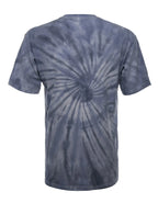 SpectraUSA Steel Quartz Spiral Tie-Dye t-shirt with a unique spiral design on the back, showcasing vibrant tie-dye colors.