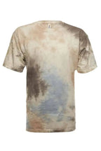 SpectraUSA Splash Snow Tie Dye tee shirt with vibrant tie-dye pattern, front view, casual unisex design.