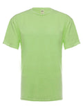 Neon green garment dye for tees from SpectraUSA, front view showing vibrant color and fabric texture.