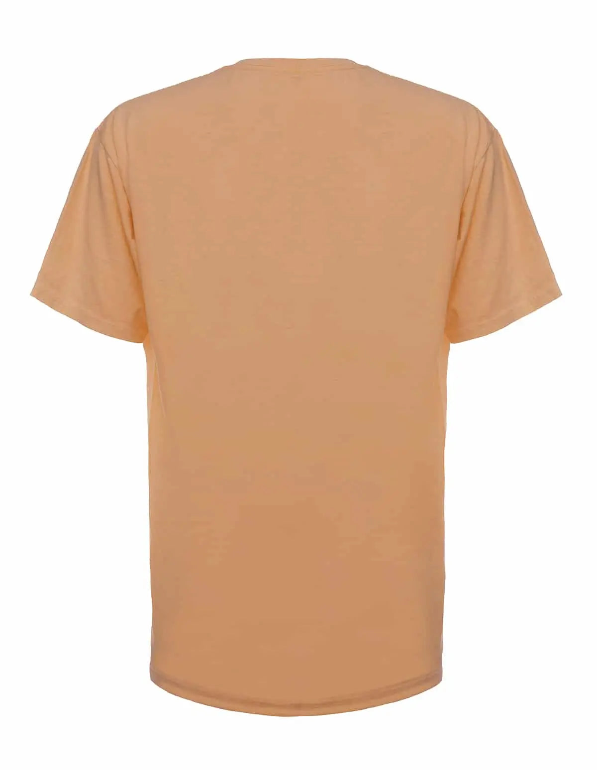 Back view of a neon orange SpectraUSA garment dye T-shirt, showcasing the vibrant color and fit.