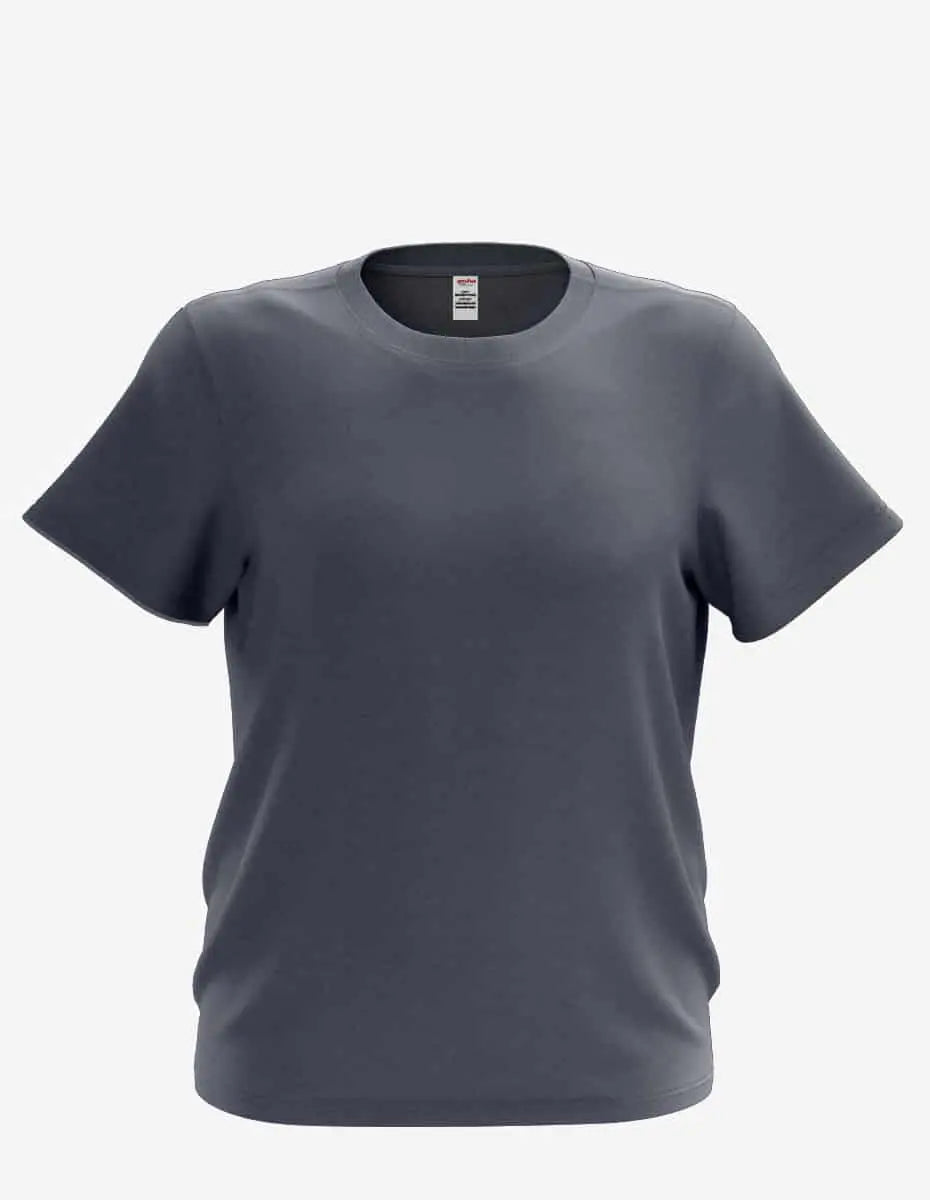 Kids' charcoal crew neck sweater by SpectraUSA, front view showing soft fabric and classic fit.
