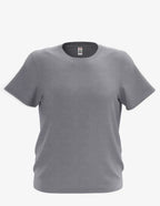 Kids' heather grey crew neck sweatshirt by SpectraUSA, front view showing classic crew neck design and soft fabric.