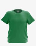 Kids' SpectraUSA Youth crew neck in Kelly green, front view, soft cotton knit, casual style for children.