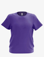 Purple youth crew neck from SpectraUSA, kids' casual sweatshirt with a comfortable fit and simple design, front view.