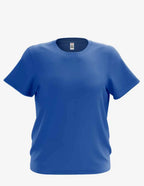 Royal blue youth crew neck t-shirt by SpectraUSA, front view showing the kids' casual crew neck design.