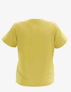 Yellow youth crew neck sweatshirt by SpectraUSA, front view showcasing comfortable kids' casual clothing.