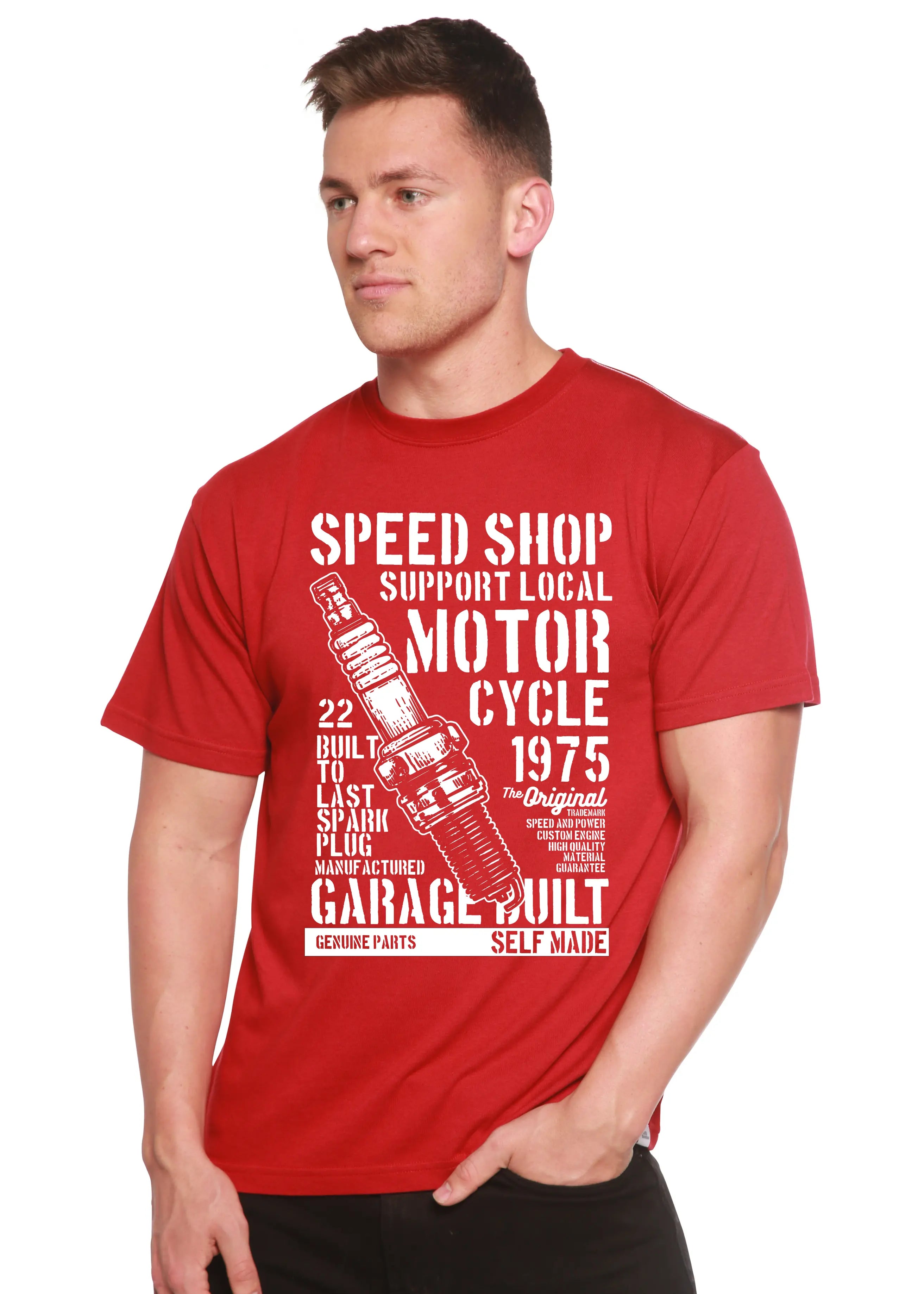 Spark Plug Spun Bamboo® Men's Bamboo Viscose/Organic Cotton Short Sleeve Graphic T-Shirt Spun Bamboo