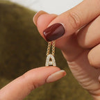 26 letter zircon pendant Personalized Name Necklace nowadaysfashion