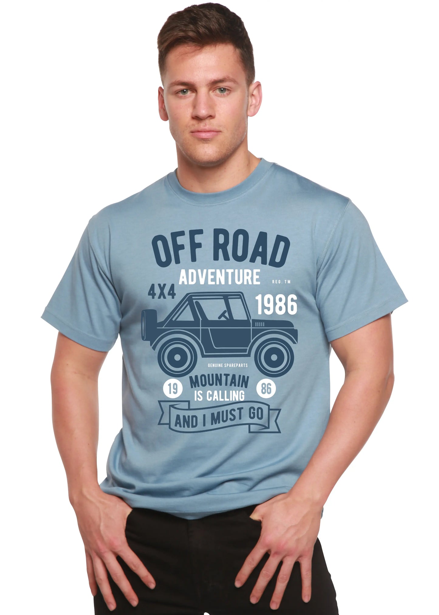 Off Road Adventure Spun Bamboo® Men's Bamboo Viscose/Organic Cotton Short Sleeve Graphic T-Shirt Spun Bamboo