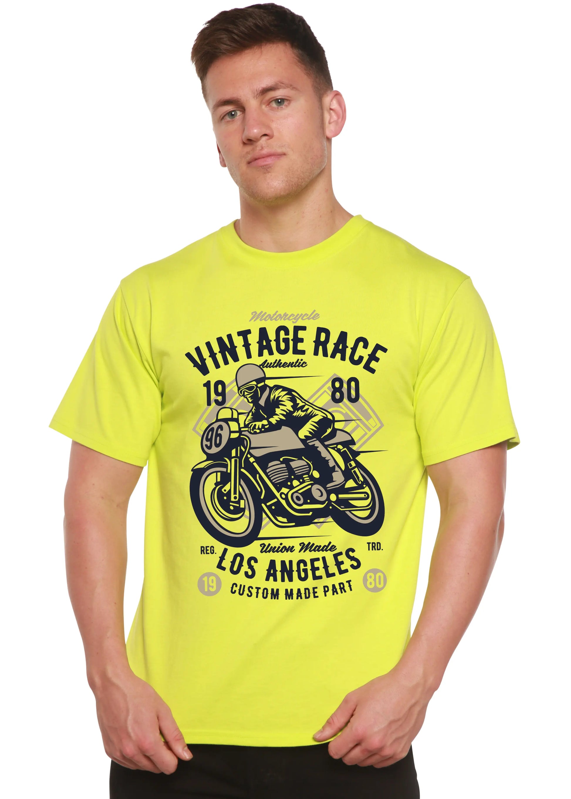 Vintage Race Spun Bamboo® Men's Bamboo Viscose/Organic Cotton Short Sleeve Graphic T-Shirt Spun Bamboo